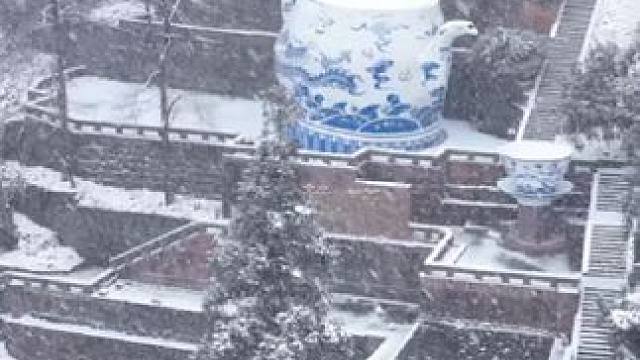 家人们谁懂，在飘雪时分，与爱的人携手漫步在蒙顶山的浪漫呀？今天下午锁定官方直播间，给大家放福利！#春