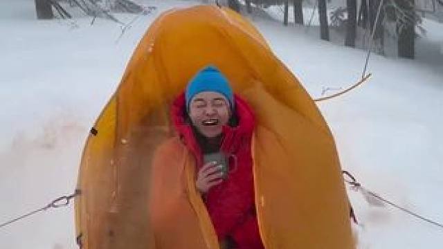 不冷一点都不冷#露营报告