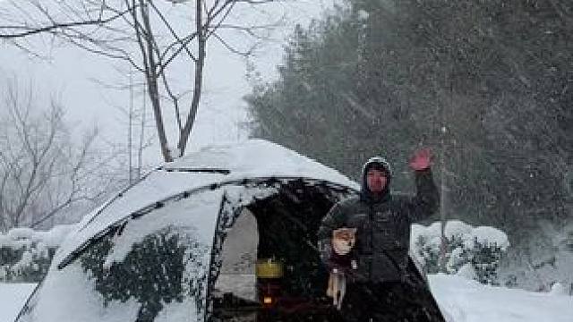 雪天露营#露营报告 #雪地露营报告