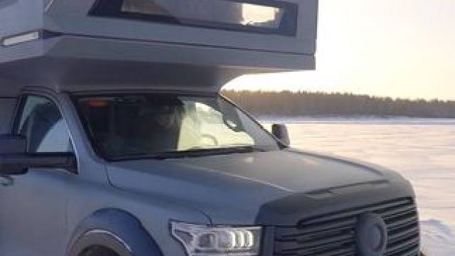 终于见到览众山海炮房车真容了！新车已在黑河完成冬测 #山海炮 #黑河 #硬派越野