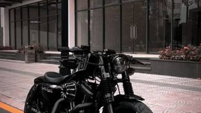 百改降为先，一黑遮白丑 #复古机车 #哈雷x48 #哈雷883 #机车改装