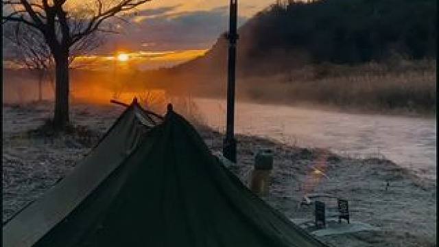 冬日河畔#露营报告 #让生活慢下来