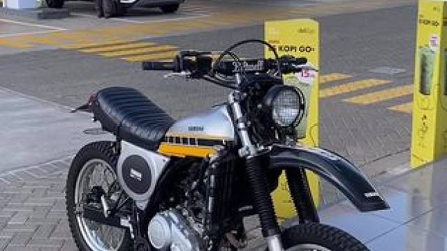 这台鑫源改得挺板正的 #复古机车 #vmx #雅马哈 #scorpion250 #鑫源400