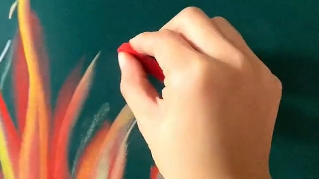 黑色的粉笔我还没用过呢