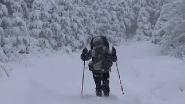 雪地徒步露营#露营报告 #雪地露营报告