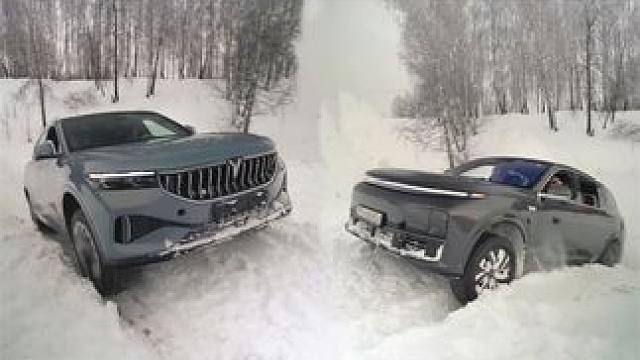 同样是30万，岚图FREE和理想L7谁更强？轮胎打滑瞬间一目了然#雪地越野 #越野 #理想l7 #岚