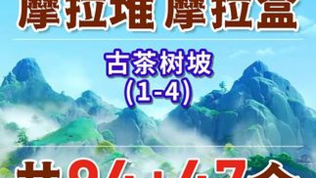 【原神沉玉谷摩拉堆全收集】古茶树坡 共4个(1-4) 沉玉谷 上谷+南陵 原神4.4#原神 #原神枫
