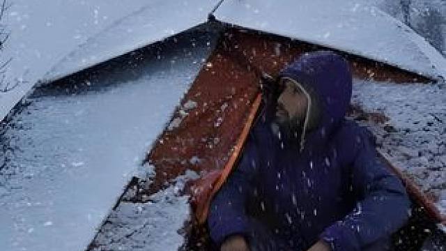 印度两兄弟的雪中露营 #露营 #雪天露营 #解压