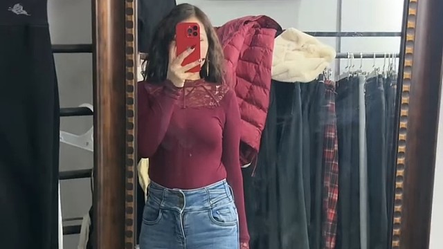 来买裤子没我穿的尺码了，能猜出我穿哪个号吗？ #紧身牛仔裤yyds