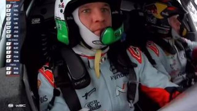 2024WRC瑞典站，塔纳克SS4在18.5公里处打滑掉头狠狠撞上雪墙，遗憾退赛#赛车 #wrc拉力