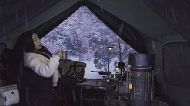 大雪露营感觉很棒 #野营 #露营⛺