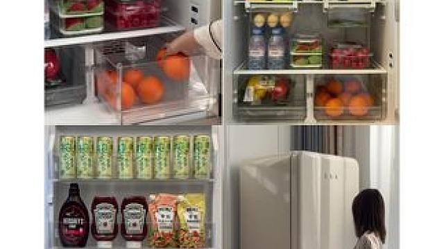 VLOG 年后也要把冰箱填满 跟我一起沉浸式收纳冰箱吧 #沉浸式 #收纳整理 #HCK哈士奇双门复古