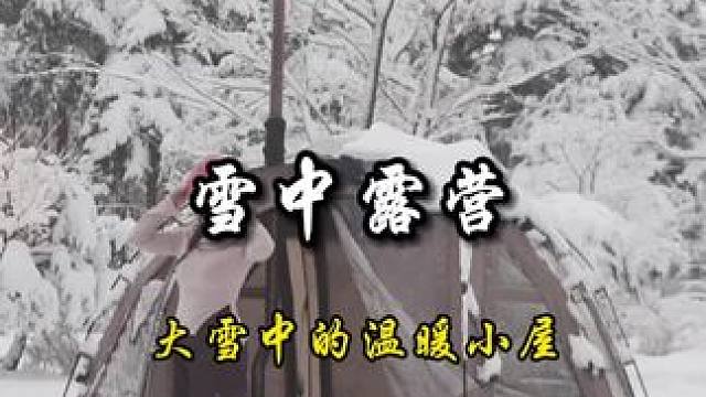 白雪皑皑的环境搭建一所温暖的小屋#雪中露营 #户外露营 #大雪中的露营生活