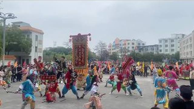 桃溪正月十七妈祖巡游，贤士里英歌队原声#潮汕英歌舞 #中华战舞潮汕英歌已就位 #潮汕民俗文化 #英歌