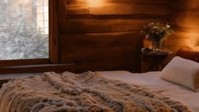 舒适小屋的暴风雪之夜，有温暖壁炉在燃烧，放松休息吧 #白噪音 #助眠视频 #深度睡眠