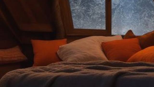 暴风雪夜，就住在树上的温暖小屋里吧，壁炉，风雪声 #白噪音 #助眠视频 #助眠声音