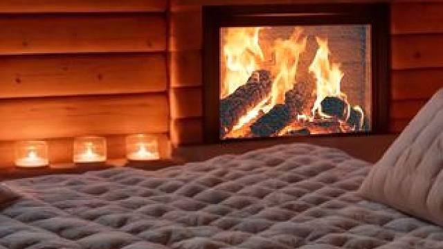 一个温暖小屋，可以躲避暴风雪，让我们在这里放松和休息 #白噪音 #助眠视频 #助眠解压