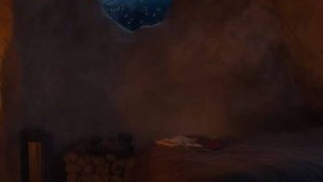 住在一个舒适的山洞躲避暴风雪，温暖壁炉，巨大风雪声，助眠氛围 #白噪音 #助眠声音 #睡眠音乐 #催