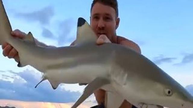 #国外视频分享 #好大一条鱼 #钓鱼人就是这么疯狂