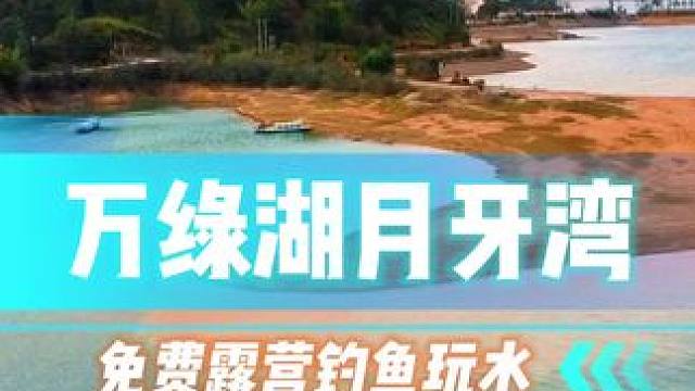 万绿湖月牙湾一个免费露营钓鱼玩水的好地方，各种都鱼狂口，视频后面有详细路线，主页有更多好地方推荐噢！