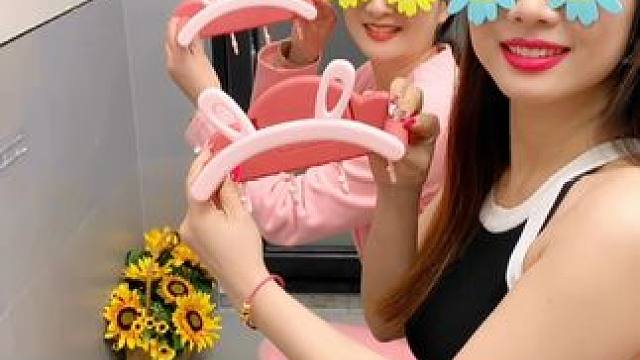 #兔耳脸盆架可以收纳多个脸盆，家里的鞋刷都可以挂上去，还不占空间#免打孔#小兔脸盆置物架