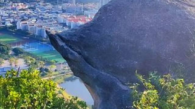 厦门市区山顶上有一只大海豚，活灵活现，一起来看看大自然的鬼斧神工