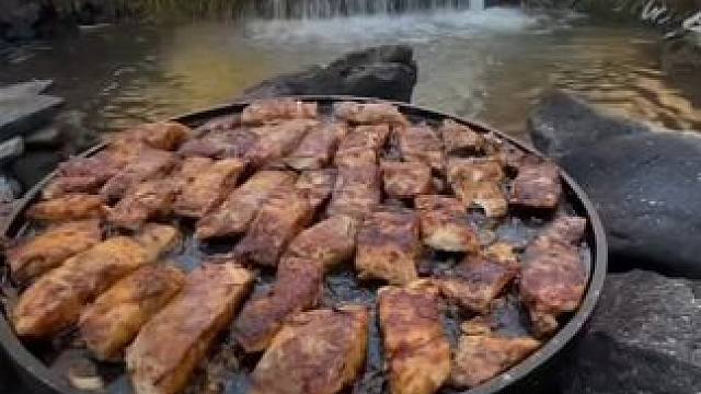 户外吃鱼#露营报告 #野营 #户外美食 #露营美食报告