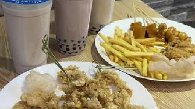 上海嘴真严…#奶茶 #炸串