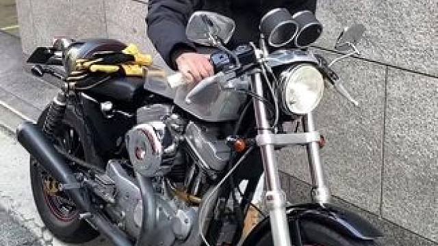 后置脚踏，分离把，双表，驼峰，妥妥的咖啡巡航 #复古机车 #哈雷1200 #机车改装 #哈雷xr12