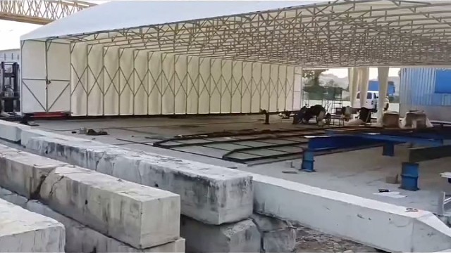 电动收缩雨棚仓储