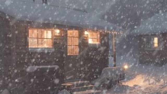 暴风雪夜晚，快回到温暖的小屋休息吧！风雪声 #白噪音 #助眠声音 #助眠视频