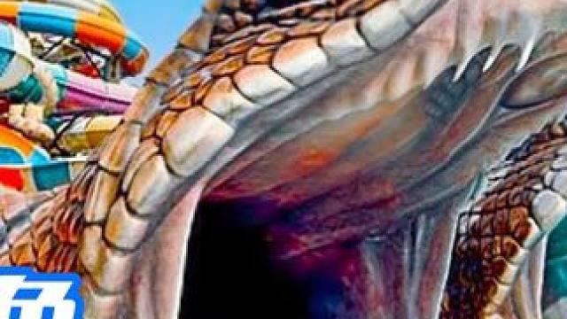 恐怖的死亡响尾蛇滑梯你们见过吗？第一视角船长带你去挑战？ #水上滑梯 #第一视角 #极限运动 #水滑