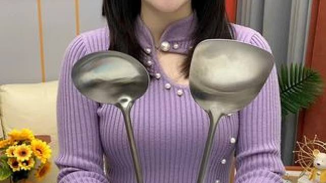 长柄加厚不锈钢锅铲锅勺 价格超划算，这个可以给家里安排一套！#厨房好物  #实用好物  #锅铲