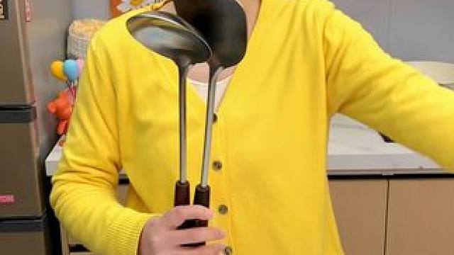 长柄加厚不锈钢锅铲锅勺 价格超划算，这个可以给家里安排一套!#厨房好物#实用好物#锅铲