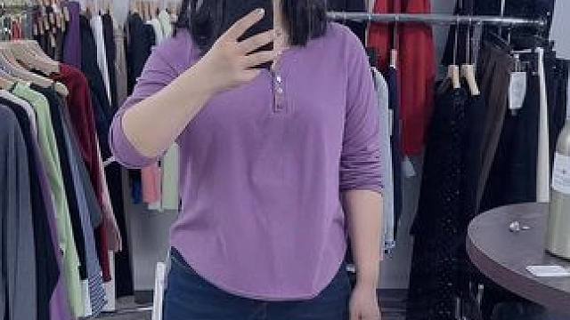 上衣直播间1号链接，裤子8号链接#大码女装 #春款上新 #大码女装120斤到220斤 #这么穿显瘦2