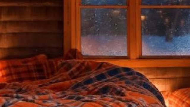 暴风雪夜，在温暖的小房子里烤火和休息，风雪呼啸，助眠氛围 #白噪音 #助眠声音 #睡眠音乐 #催眠疗