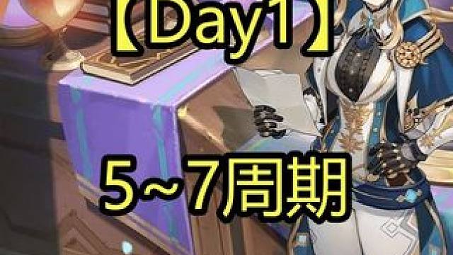 【Day1】5~7周期 #原神 #原神攻略 #原神枫丹  #升炼研巧万策金 #原神创作者激励计划