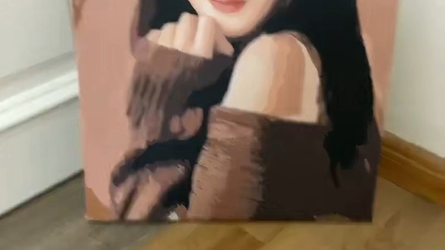 没啥才艺就会画个美女