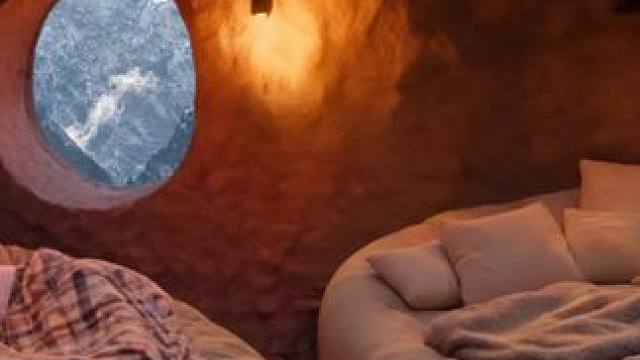 在一个石头洞穴里躲避暴风雪，温暖炉火燃烧，巨大风雪声 #白噪音 #助眠声音 #睡眠音乐 #催眠疗愈 