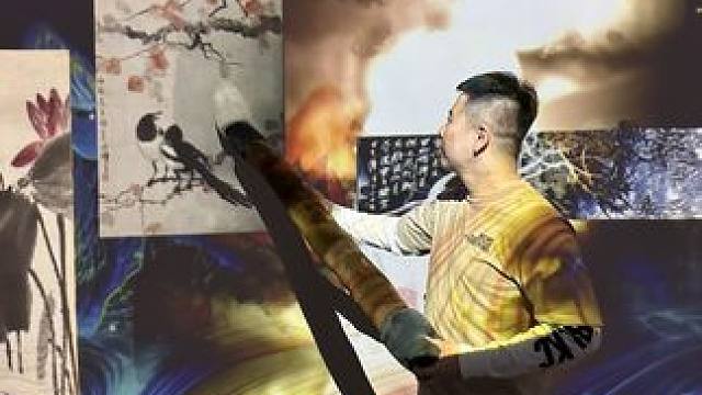 这是一个请假 也要带孩子去看的展#北京看展 #水墨动画交互展 #看展打卡