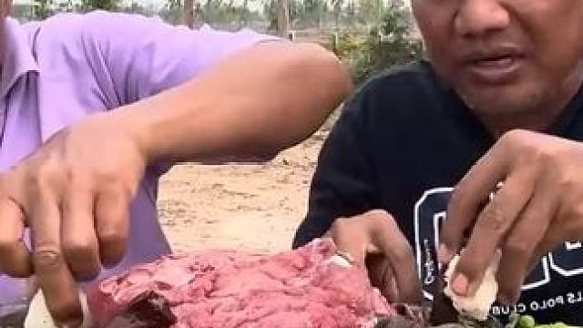 老丈人出马一人顶俩，真的实在是太香了 #户外美食 #咀嚼音 #咀嚼音解压 #泰味酸辣汁 #我要上热门