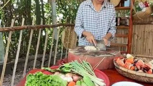 螃蟹配生蚝#农村美食 #海鲜#生蚝#螃蟹#烹饪