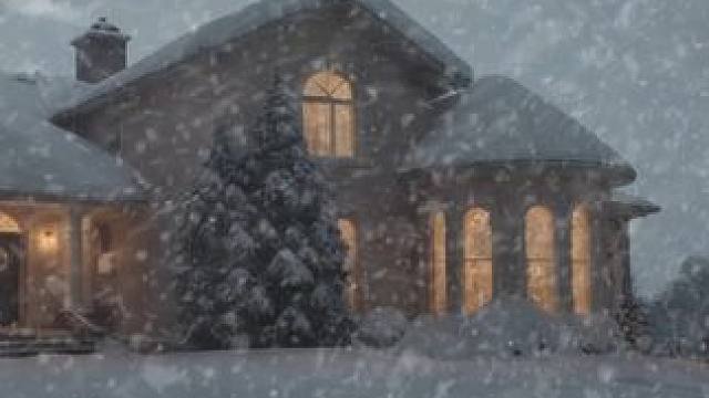 暴风雪到来，堆个雪人，然后到温暖小屋里放松休息吧！ #白噪音 #助眠声音 #助眠视频