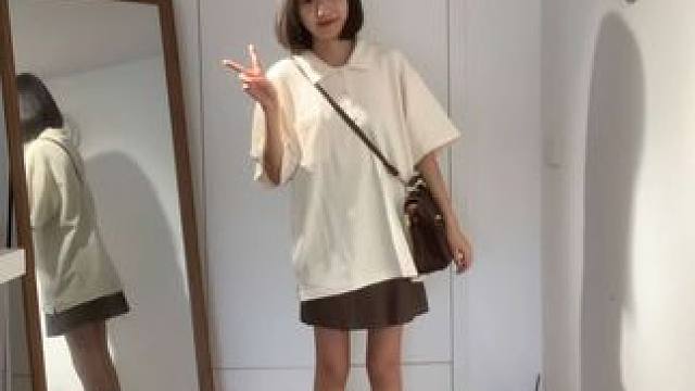 初夏穿什么～polo衫好可爱呀
#甜妹 #我的穿搭日记 #日系 #甜妹穿搭