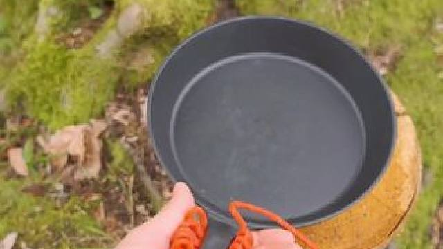 锅柄的缠绕技巧#露营报告 #露营技巧报告