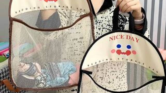 这个大开口设计的收纳网兜，放衣柜里收纳袜子或者放厨房收纳塑料袋真的超方便#网兜 #网兜收纳袋 #壁挂