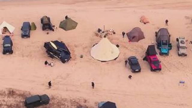 沙滩露营#露营报告 #海边生活才够浪