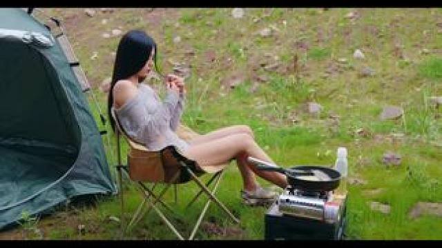#野外生活纪录片 #真正的露营女孩 #一个人的露营时光 #满足了我对露营所有想象 #春游氛围感露营美