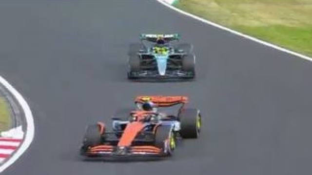 #2024f1日本大奖赛 正赛，诺里斯1号弯外线超车汉密尔顿。#是时候展现真正的技术了 #弯道快才是