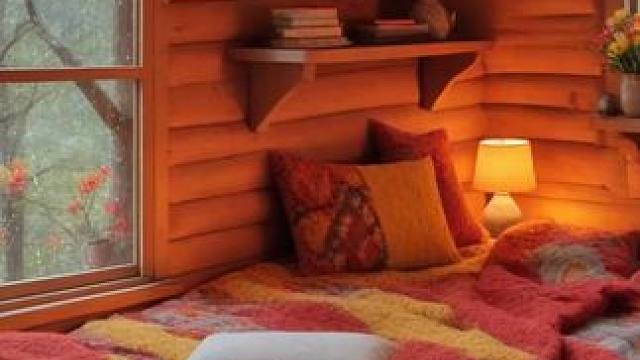 在雨天的树屋小屋里，聆听大雨落下的声音，放松助眠氛围 #白噪音 #助眠声音 #睡眠音乐 #催眠疗愈 